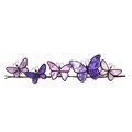 Eangee Home Design Eangee Home Design m2020 p Butterflies on a Wire Wall Decor; Purple m2020 p
